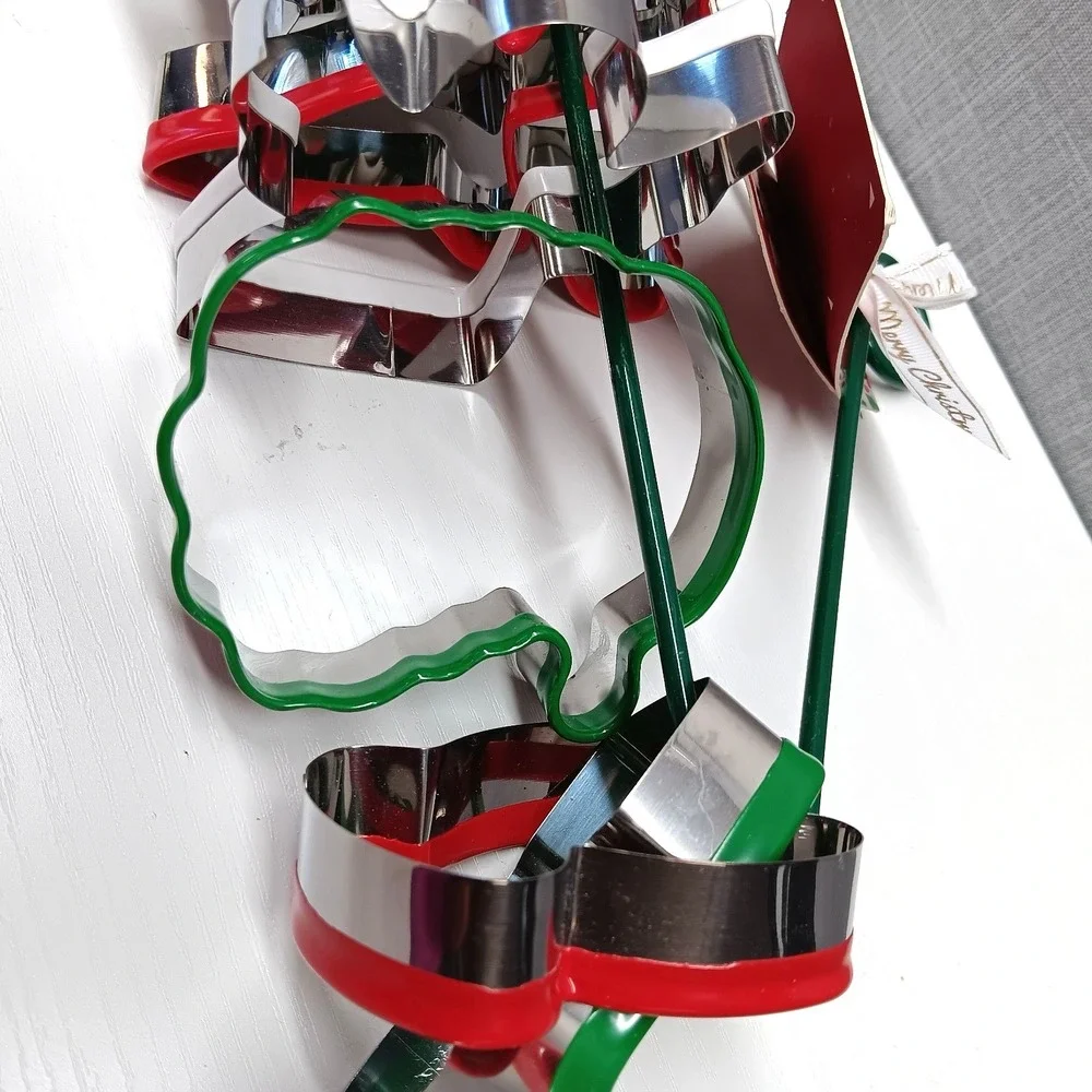 Ciroa Christmas Cookie Cutter Set 10pc‎ Stainless Steel Holiday Baking Shapes